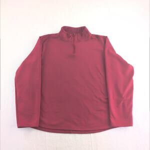 Nike Therma Fit Stretch Quarter Zip Women's XL Burgundy High Low Hem